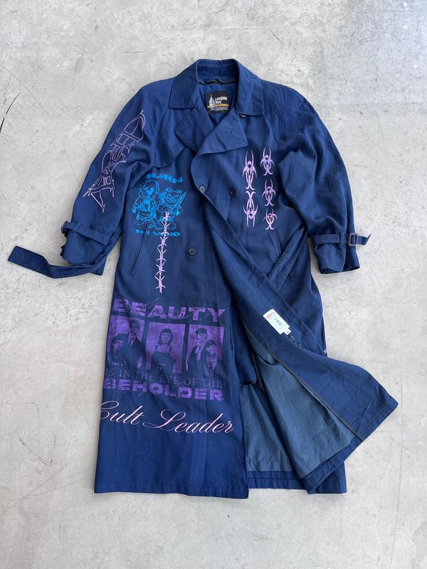 Blue Trench Alternative Fashion Serigraphy London Fog