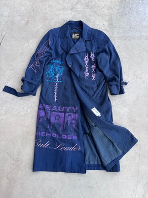 Blue Trench Alternative Fashion Serigraphy London Fog