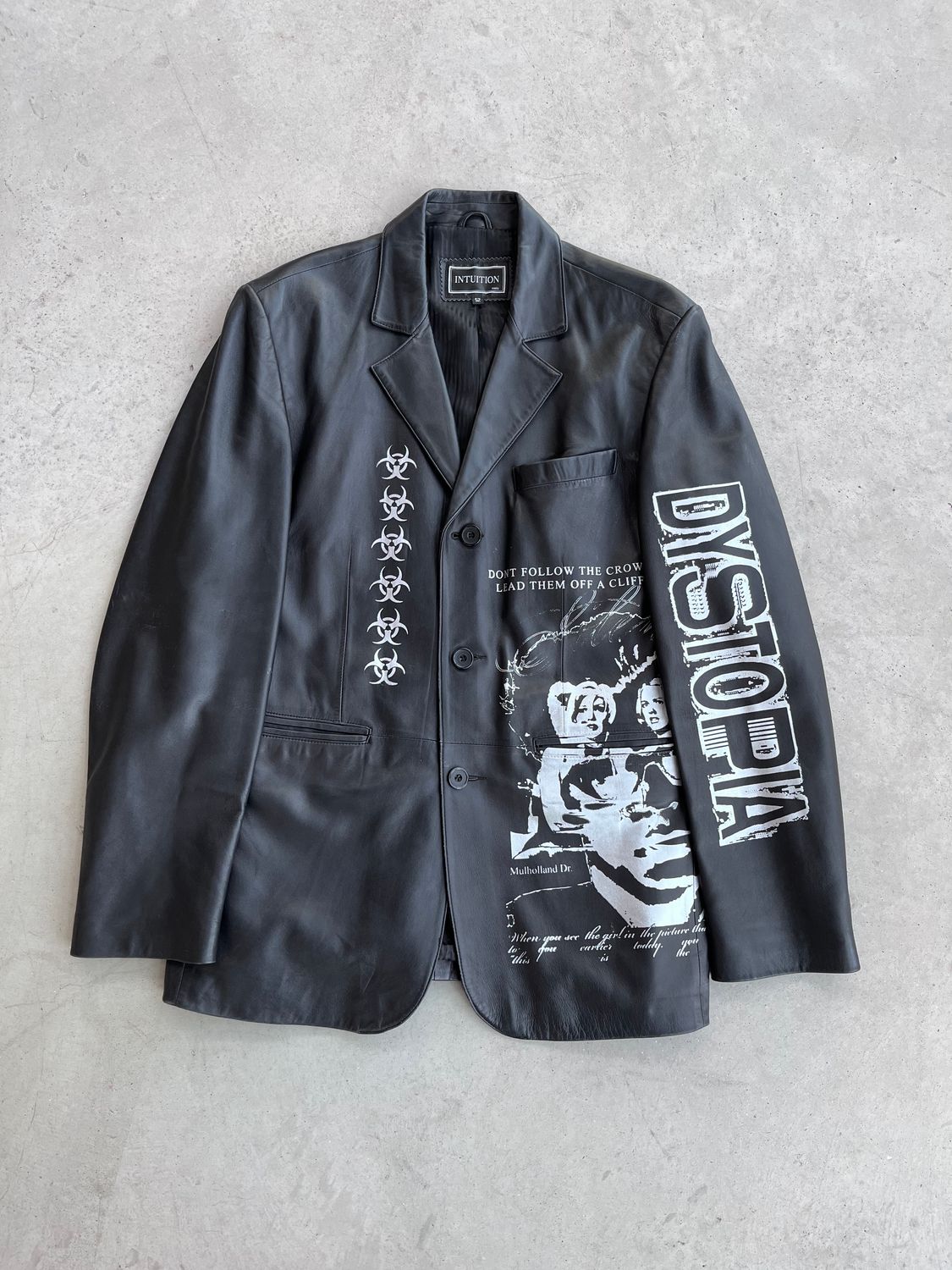 Leather vest Alternative Fashion Serigraphy