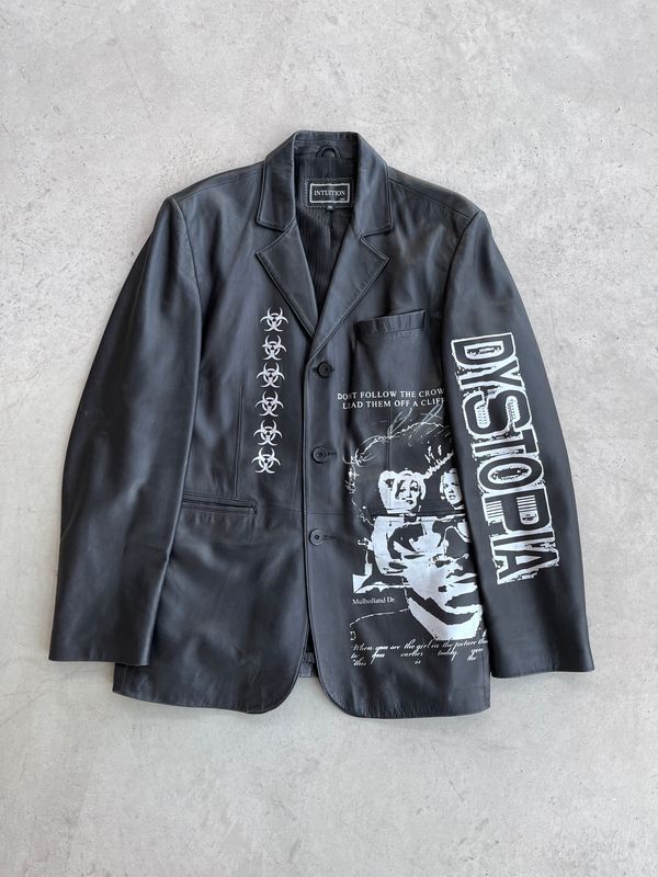 Leather vest Alternative Fashion Serigraphy