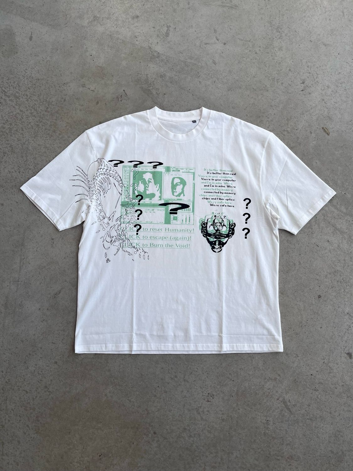 T-shirt blanc oversize « SAFE »