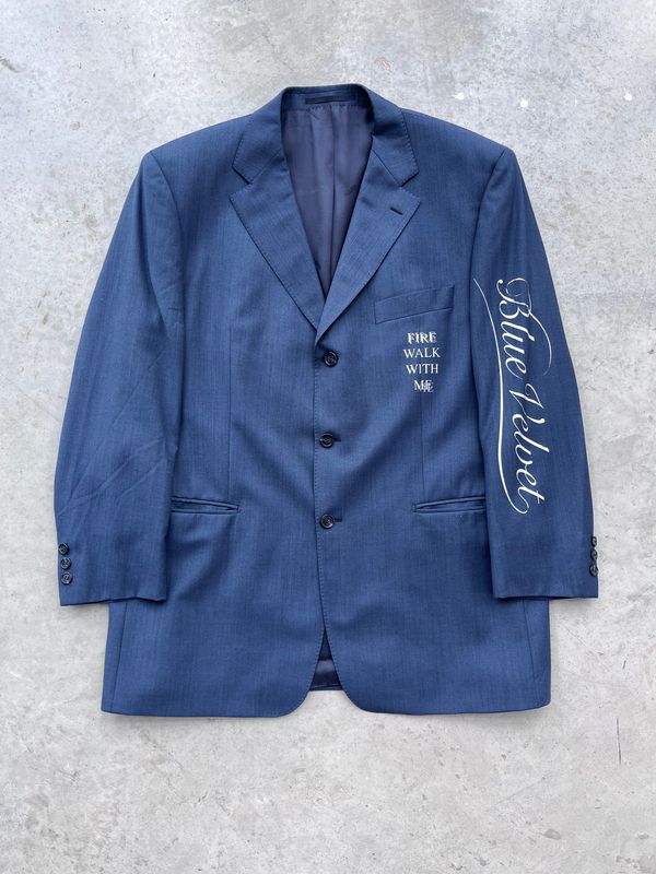 Veste de costume bleue « BLUE VELVET »