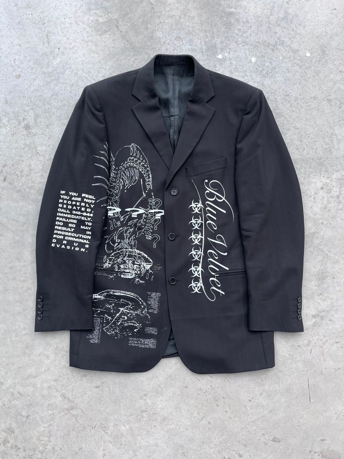 Veste de costume noire « BLUE VELVET »