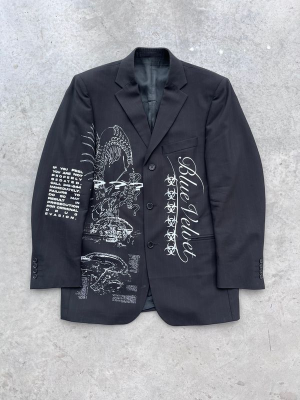 Veste de costume noire « BLUE VELVET »