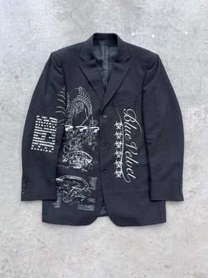 Veste de costume noire « BLUE VELVET »