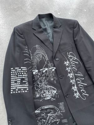 Veste de costume noire « BLUE VELVET »