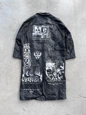 Long trench en cuir « DYSTOPIA »