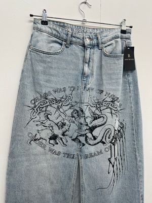 Jupe longue denim « CHAOS »