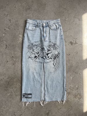 Jupe longue denim « CHAOS »
