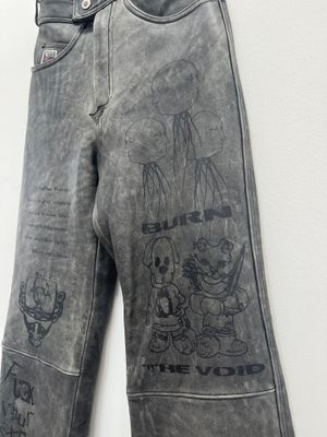 Pantalon cuir moto « FUCK STANDARD ETHICS »