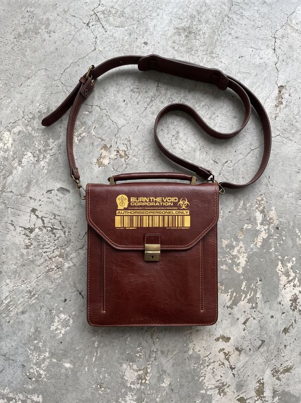 Leather Crossbody Bag «AUTHORISED ACCESS»