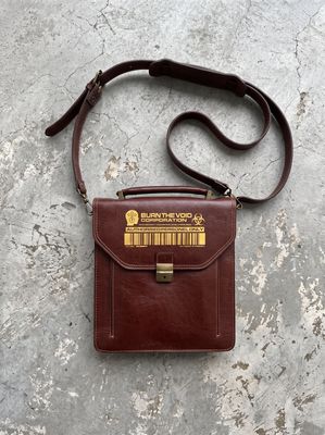 Leather Crossbody Bag « AUTHORISED ACCESS »