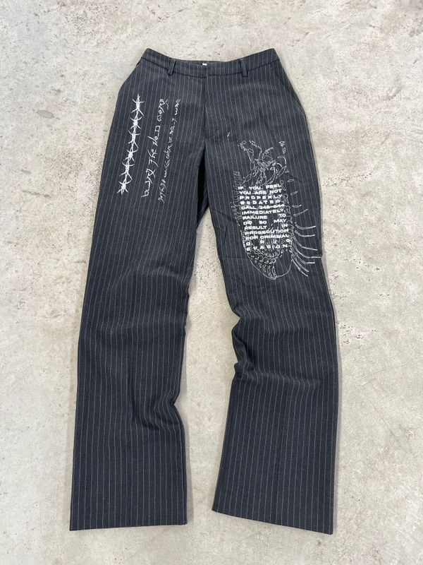 Black Striped Trousers «DRUG EVASION»