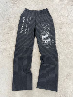 Black Striped Trousers «DRUG EVASION»