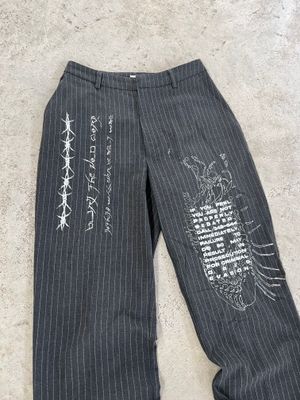 Black Striped Trousers «DRUG EVASION»