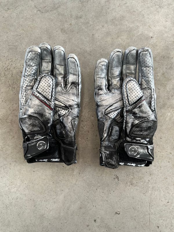 Motorbike Gloves «SILVER»