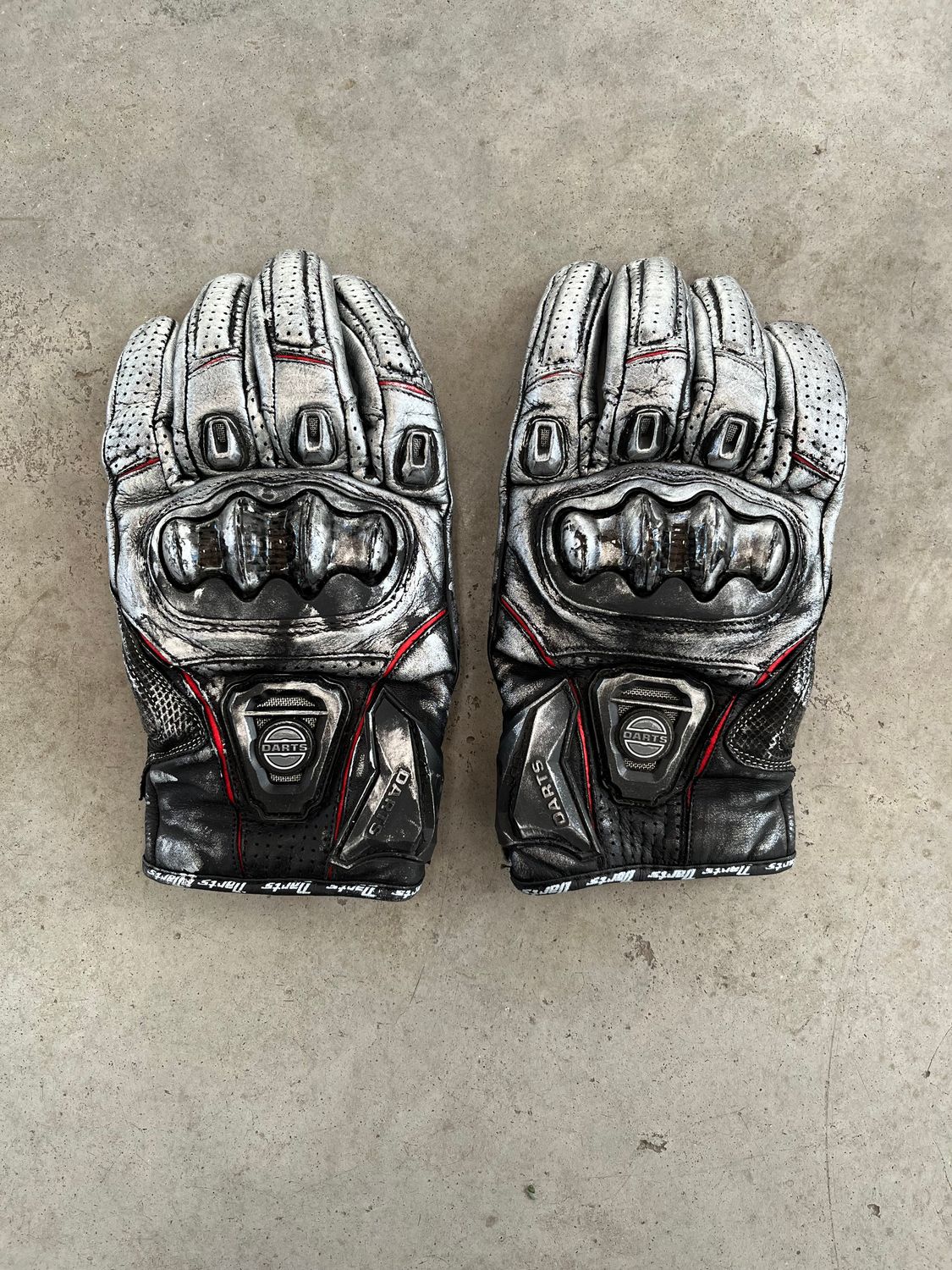 Motorbike Gloves «SILVER»