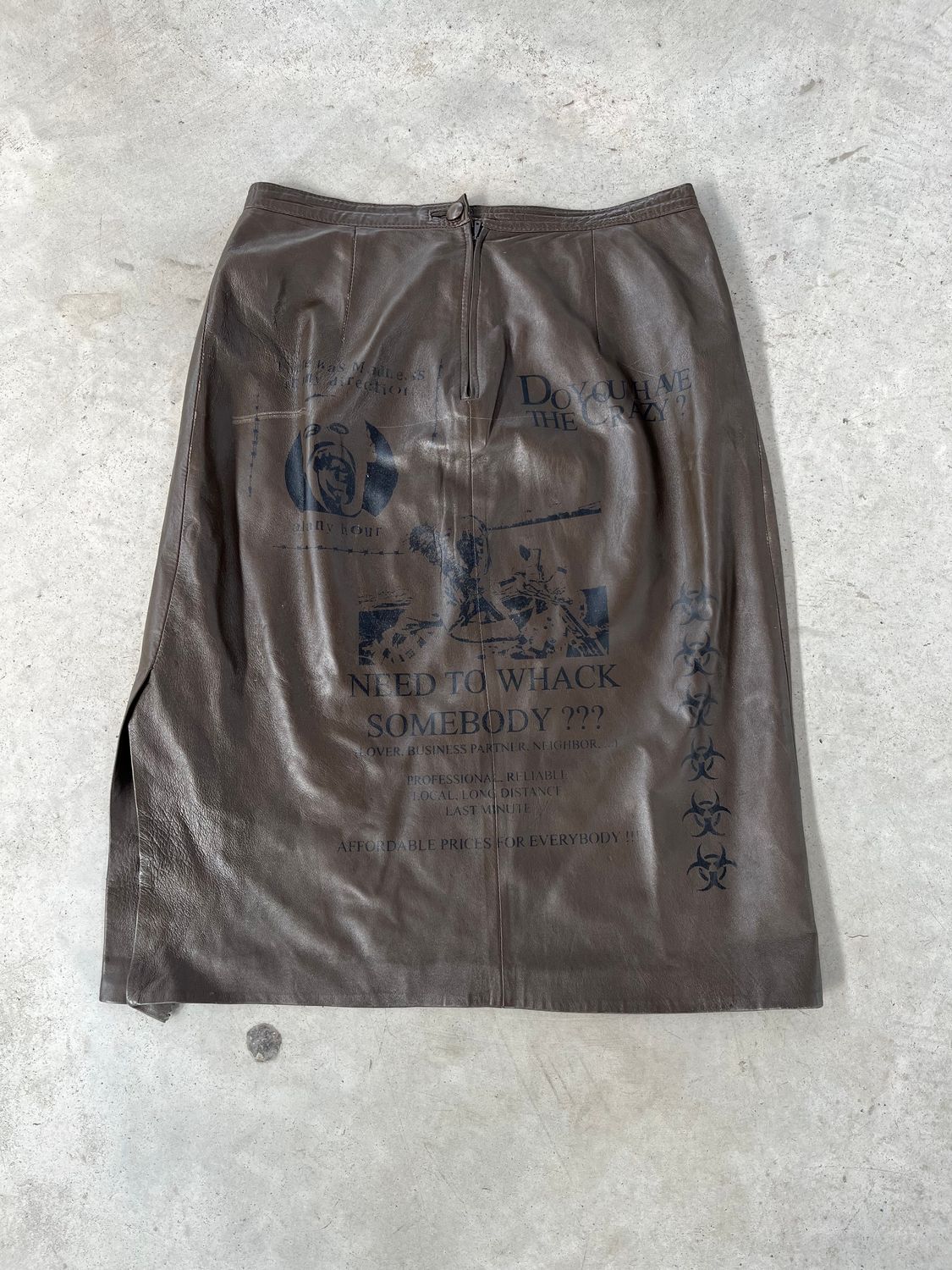 Leather Fitted Skirt «CHAOS»