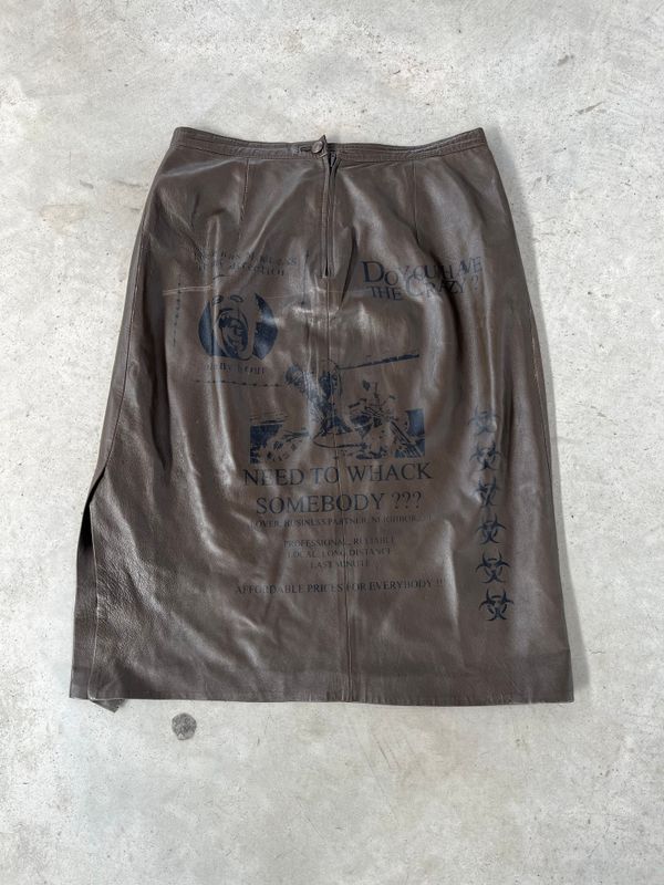 Leather Fitted Skirt «CHAOS»