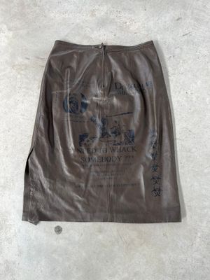 Leather Fitted Skirt «CHAOS»