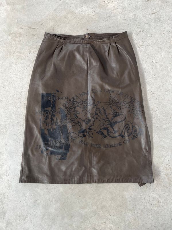 Leather Fitted Skirt «CHAOS»
