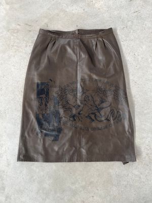 Leather Fitted Skirt «CHAOS»