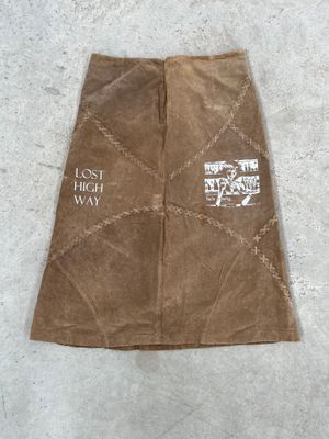 Leather Long Skirt «FUCKOFF»