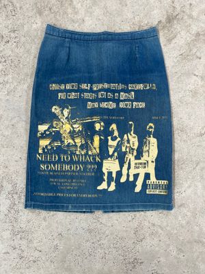Denim Skirt «BURN FAM»