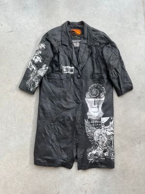 Long trench en cuir «STARPUNK»
