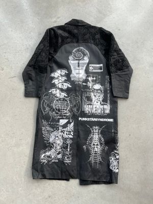 Long trench en cuir «CRYOGENICS»
