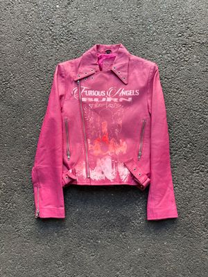 Pink Leather Jacket «FURIOUS ANGELS»