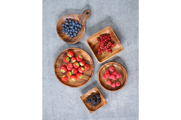 Cosy &amp; Trendy Acacia houten schaaltje – rond Ø14,5 x 2,5 cm