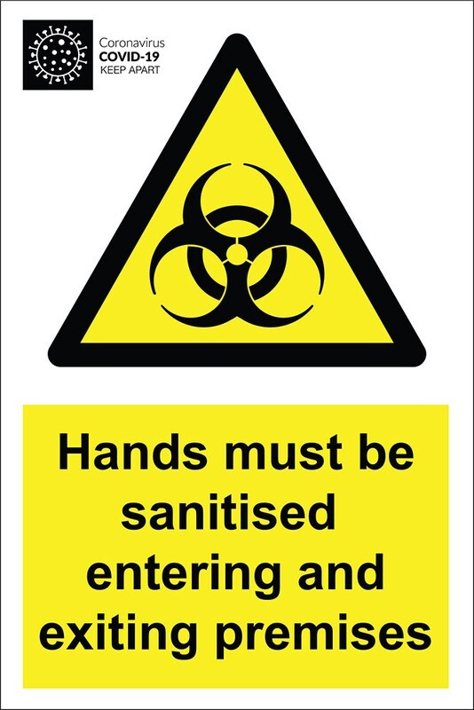 Hands must be sanitised - PVC Sign 200x300mm