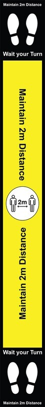 Maintain 2m Distance - Floor Graphic 300x2680mm