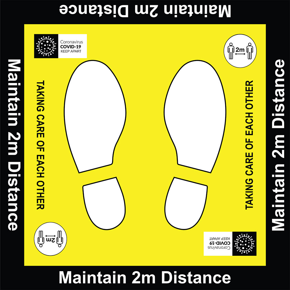 Maintain 2m Distance - Floor Graphic 600x600mm