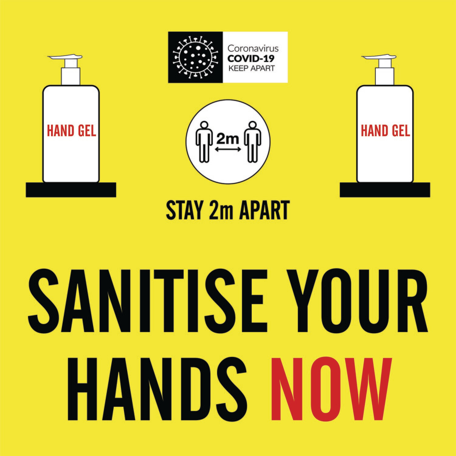 Coronavirus Small Wall Mounted Double Gel Dispensing Unit -