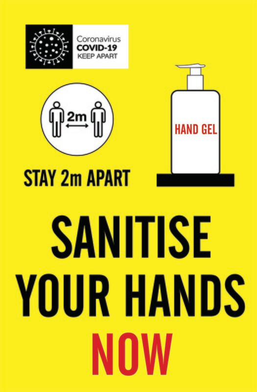 Coronavirus Small Wall Mounted Gel Dispensing Unit