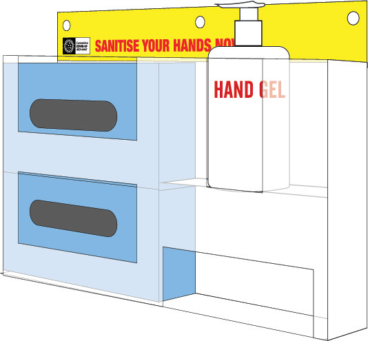 Coronavirus Wall Mounted Sanitising Tray