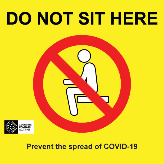 Coronavirus Seat Graphic -  200x300mm