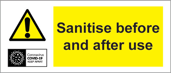 Coronavirus Sanitise Before Labels