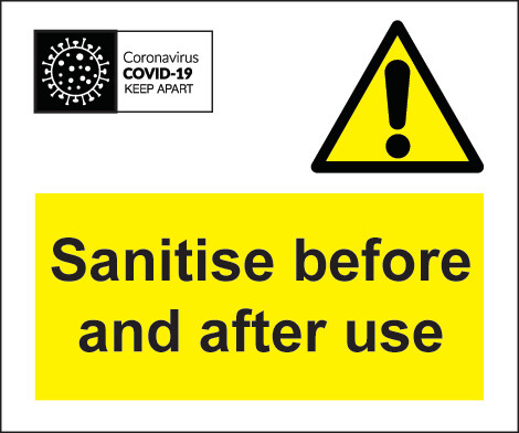 Coronavirus Sanitise Before Labels