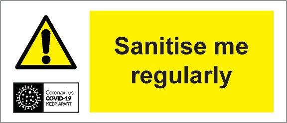 Coronavirus Sanitise Regularly Labels