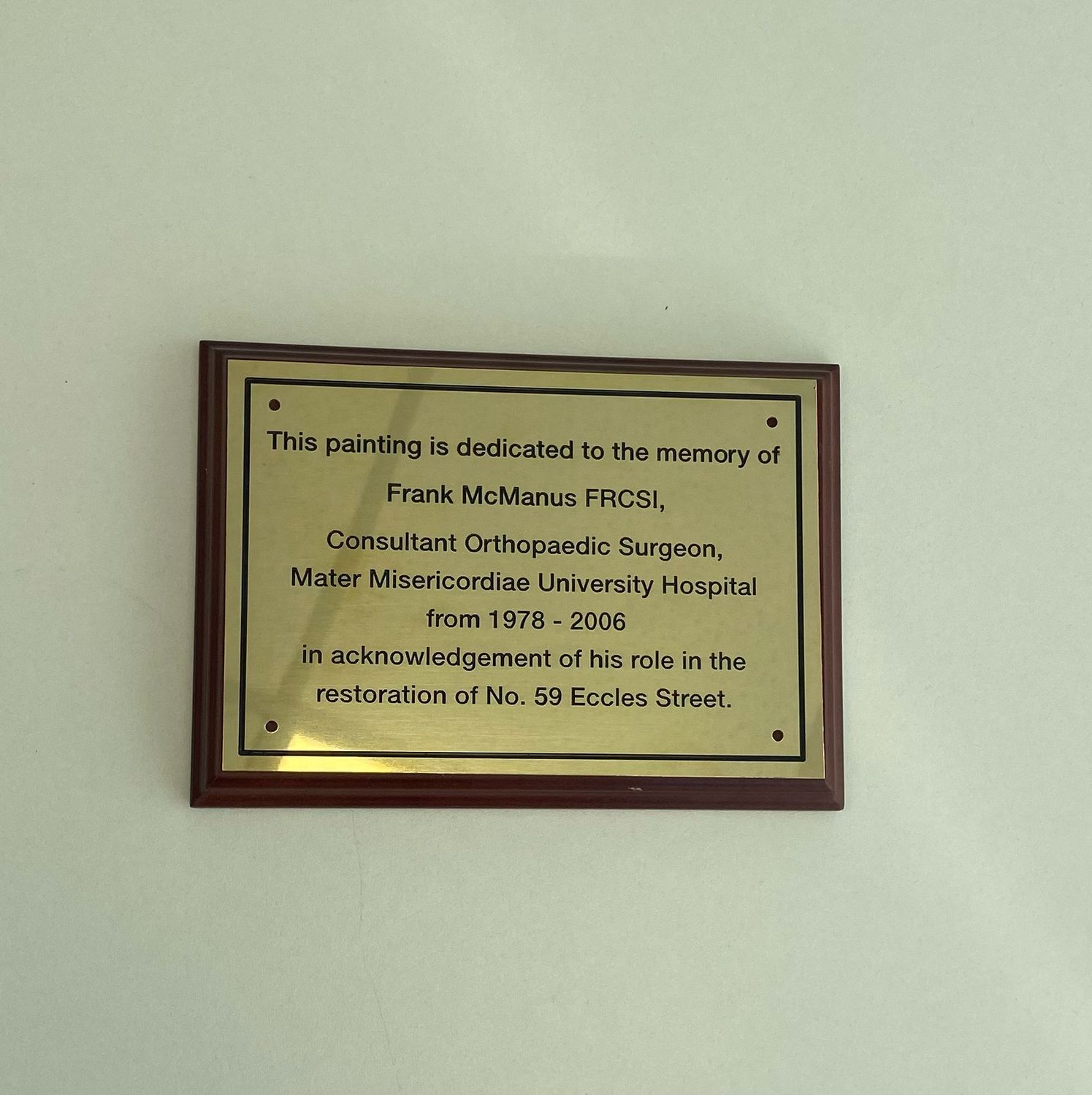 200 x 300mm Brass Nameplate