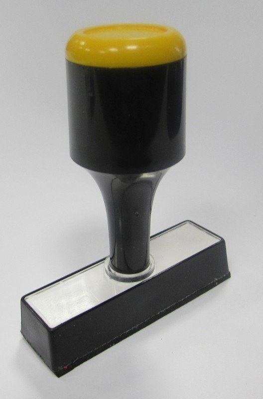 65 x 20mm wide rectangle stamp (1 line of text MAX)