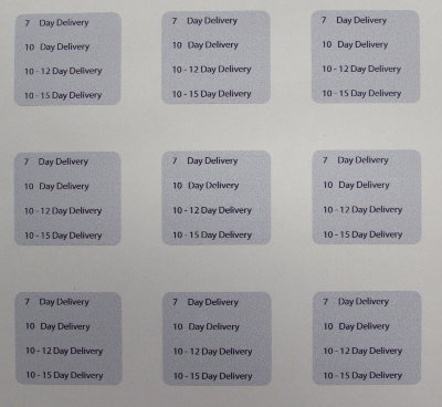 50 - 20 x 40mm Laminated Labels