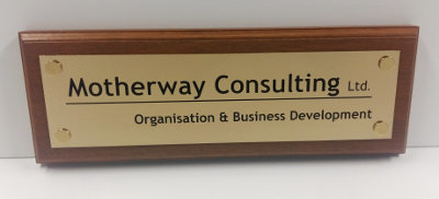 300 x 80mm Brass Nameplate