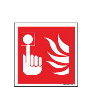 100 x 100mm Fire alarm sticker