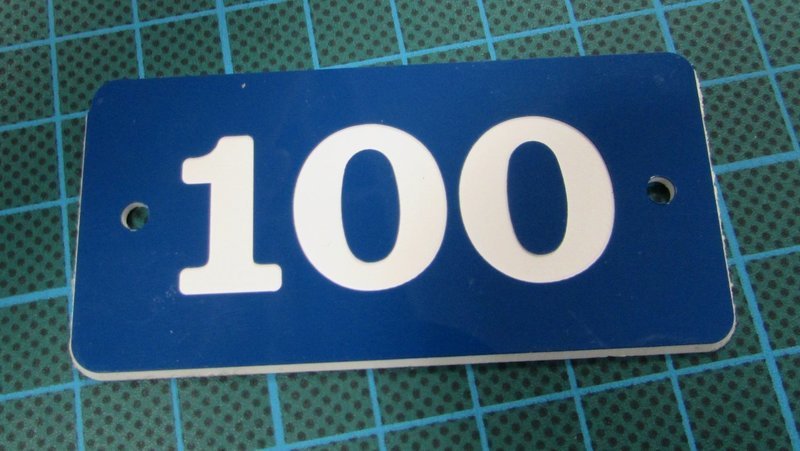 300 of 1.5mm engraved laminate 150 x 50mm labels (€4.60 each)