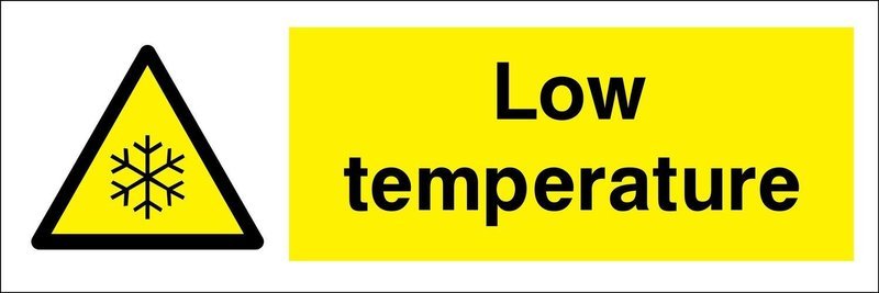 300 x 100mm Low temperature sign