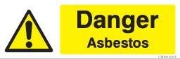300 x 100mm Danger asbestos sign